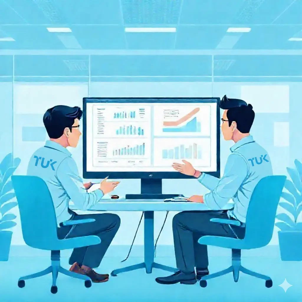 Illustrated Team Collaboration Teknologi Unggul Kreatif